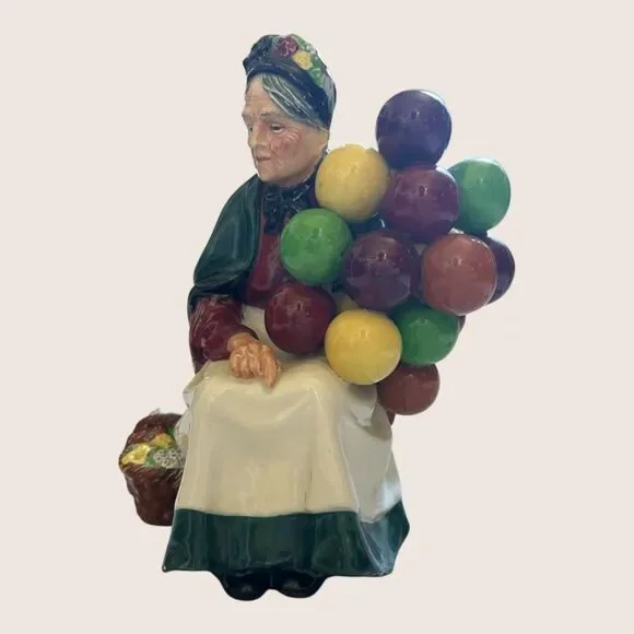 🎈 VTG ROYAL DOULTON THE OLD BALLOON SELLER HN1315 7.5" FIGURINE NO CHIPS - Picture 2 of 7